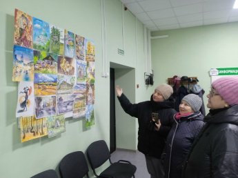 В Егорьевском сельском Доме культуры открылась выставка рисунков Валерия Князева